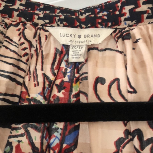 NEW Lucky Brand Boho Tassel Blouse - Picture 3 of 4